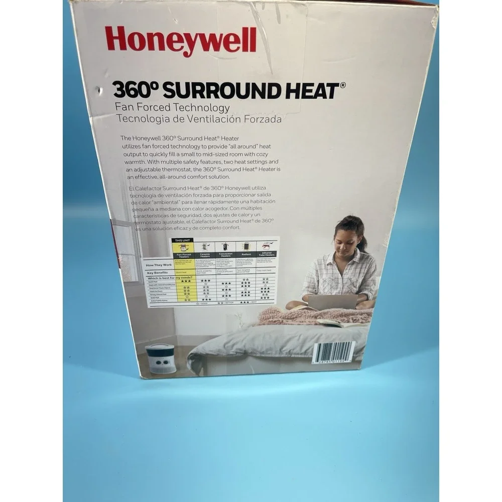 Honeywell 360° Surround Heat Heater 1500W Portable Open Box